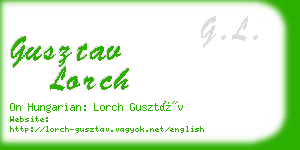 gusztav lorch business card